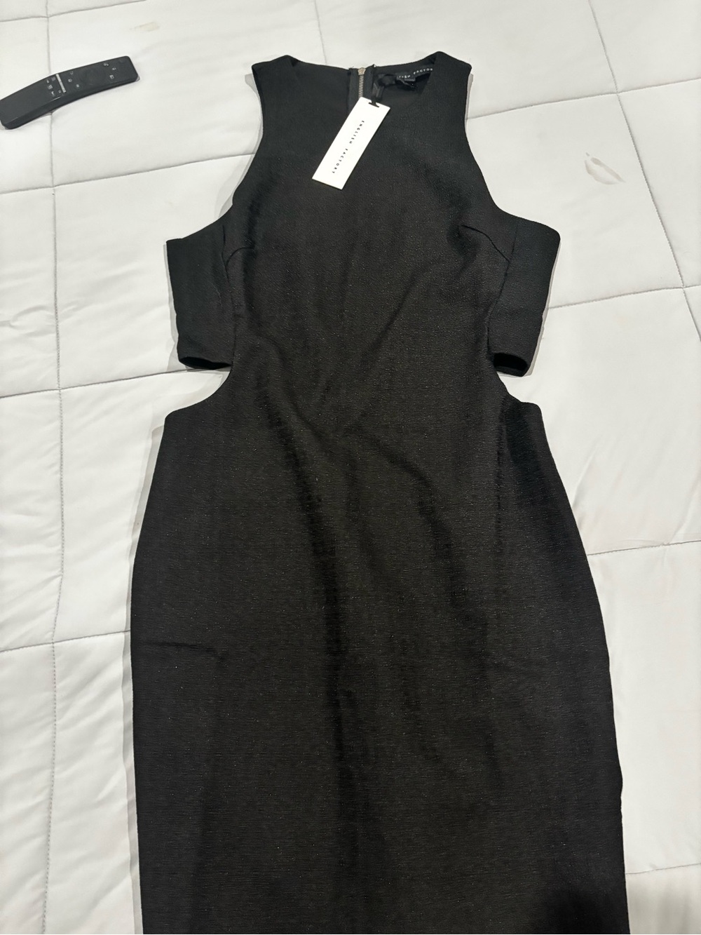 English Factory Black Sleeveless Cutout Bodycon Dress